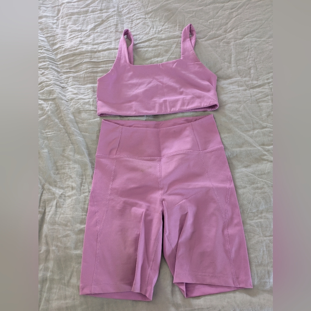 Girlfriend Matching Bike Shorts And Sports Bra L
